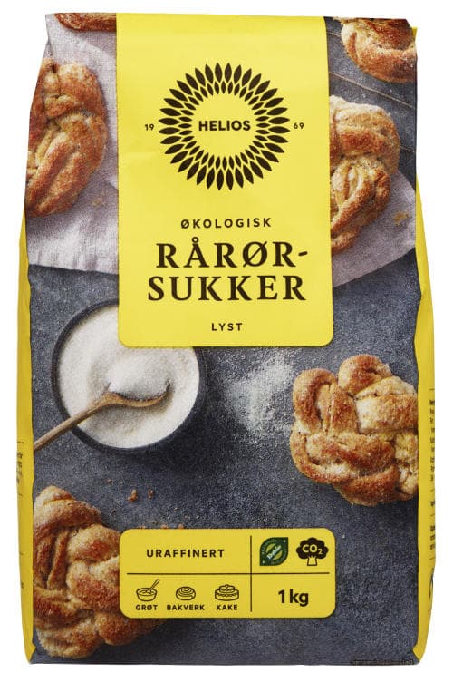 Rårørsukker Lyst Økologisk 1kg Helios