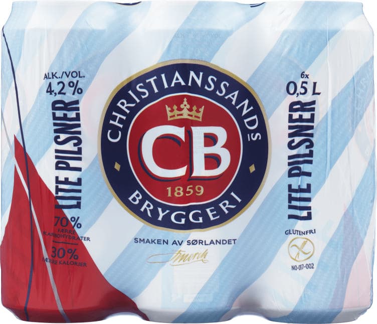 Cb Pilsner Lite 0,5lx6 boks 3000 ml