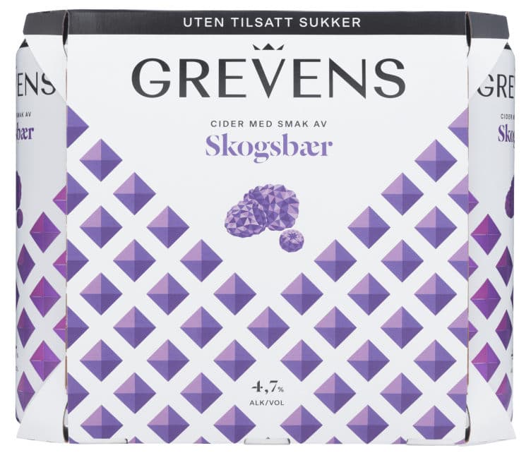Grevens Cider Skogsbær u/Sukker 0,5lx6 boks 3000 ml