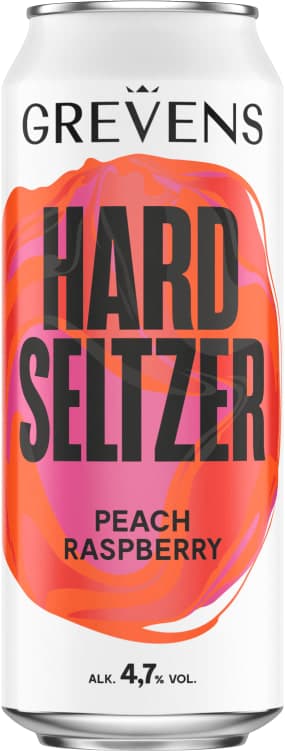 Grevens Hard Seltzer Peach Rasp 0,5l boks