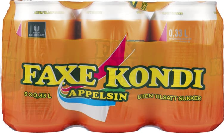 Faxe Kondi Appelsin 0,33lx6 boks 1980 ml