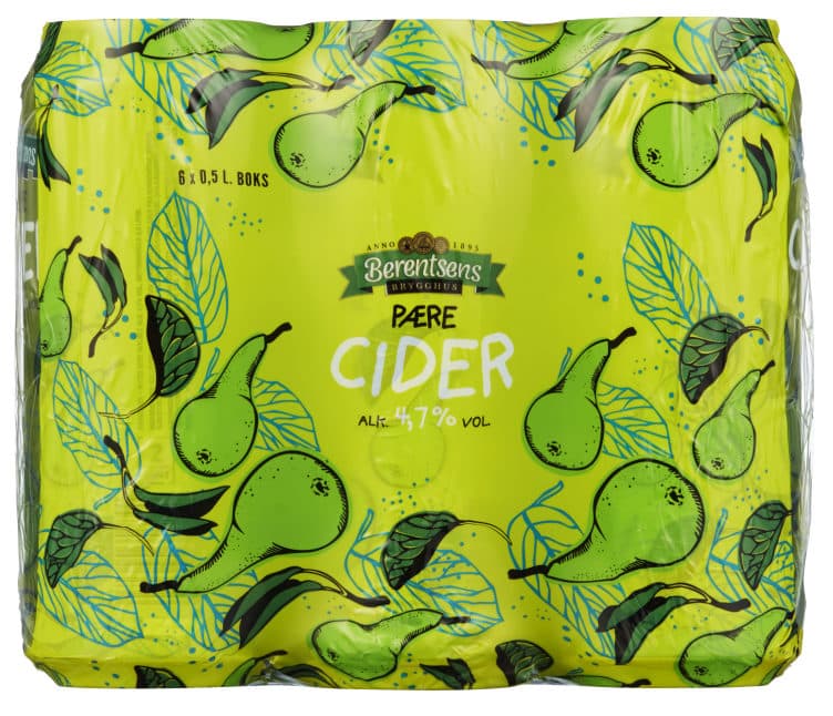 Pærecider 0,5lx6 boks Berentsens 3000 ml