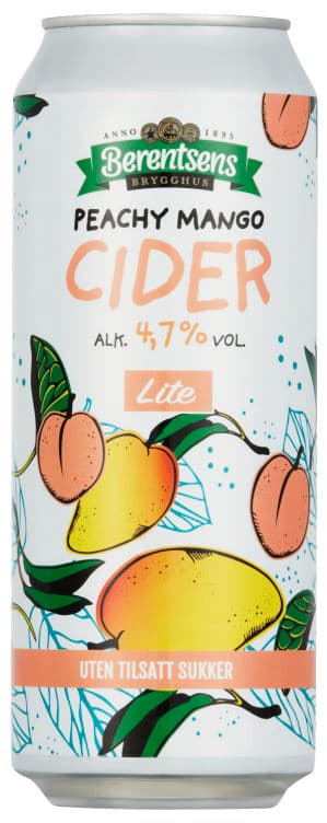 Peachy Mangocider Lite 0,5l boks Berentsens