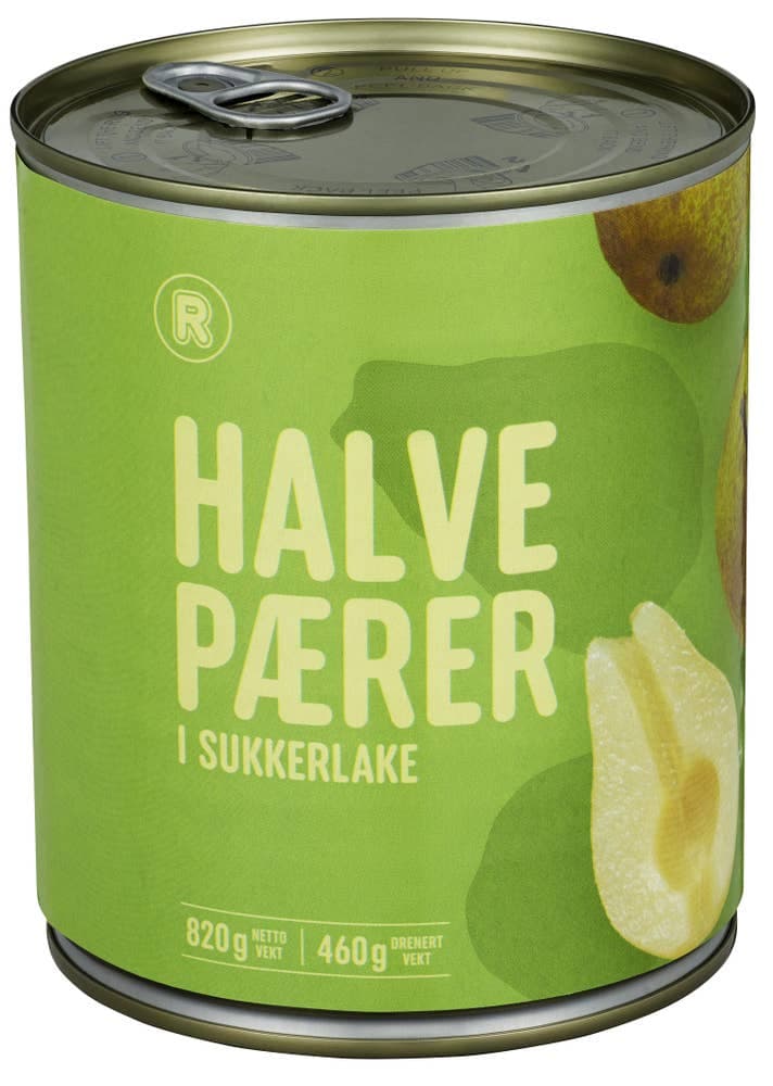 Halve Pærer i Sukkerlake 820g Rema 1000