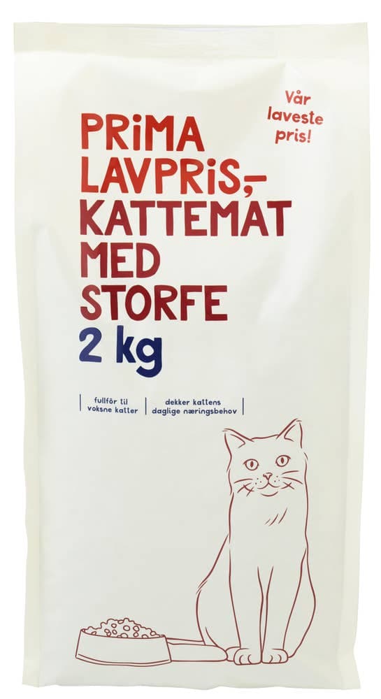Tørrfôr med Storfe 2kg Prima
