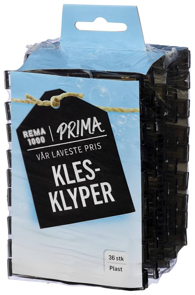 Klesklyper i Plast 36stk Prima