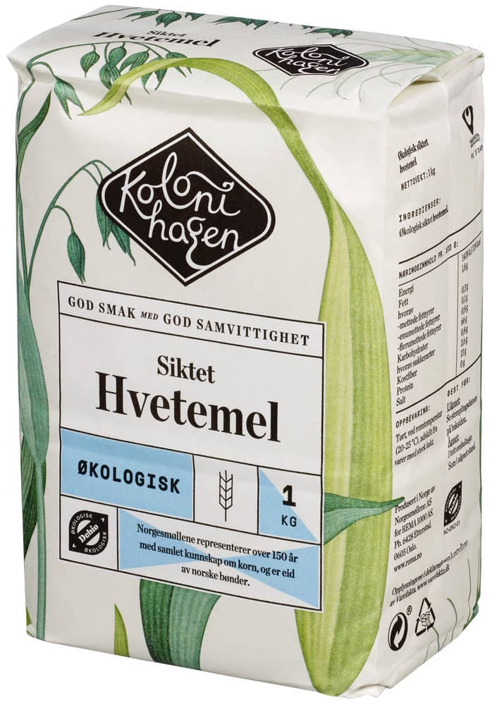Siktet hvetemel Økologisk, 1 kg