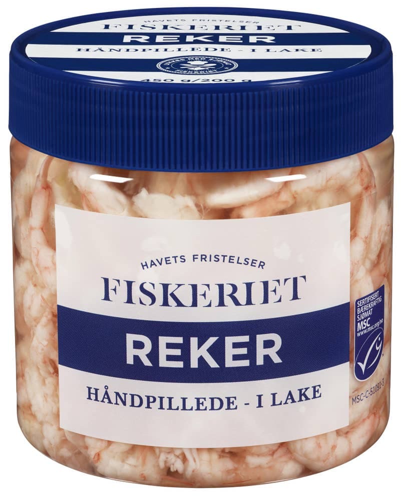 Reker i Lake Håndpillede 200g Gode Hav