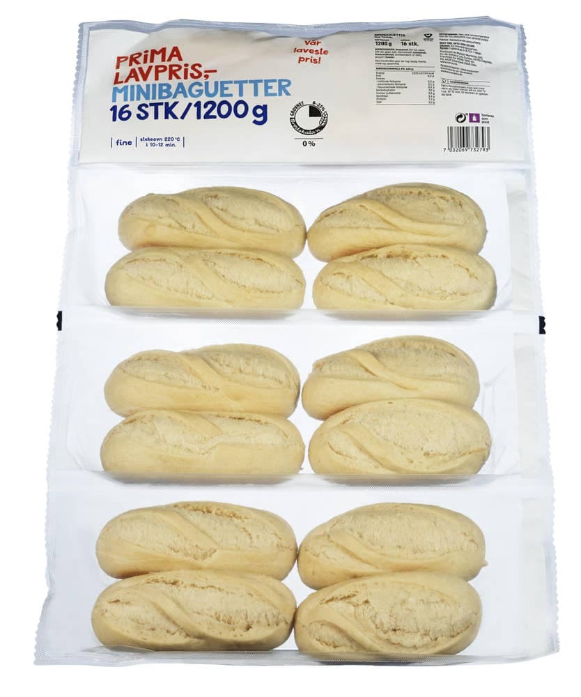 Minibaguetter Fine 16x75g, 1,2 kg 1 kg