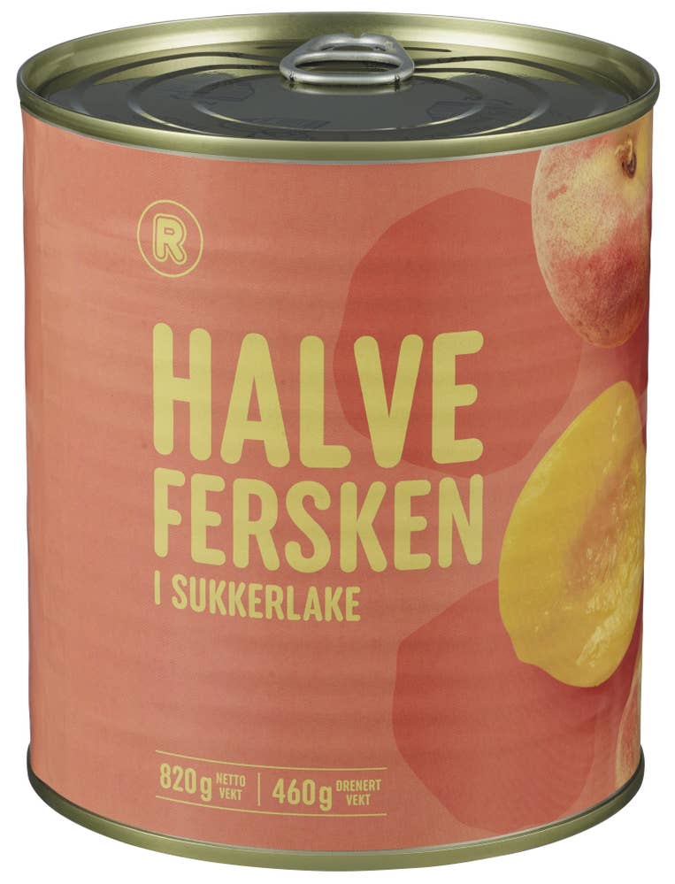 Halve fersken i sukkerlake 820 g
