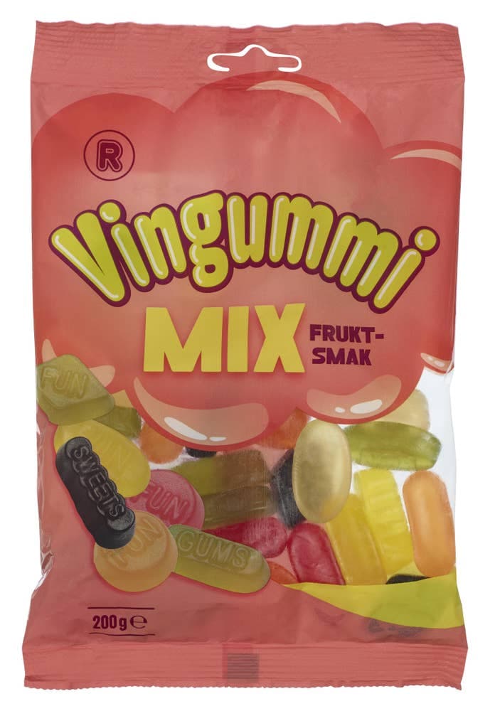 Vingummi Mix Fruktsmak 200 g