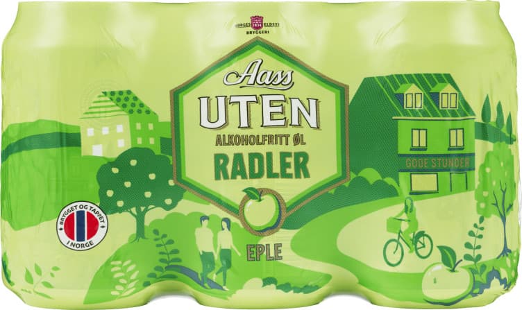 Aass uten Radler 0,33lx6 boks 1980 ml