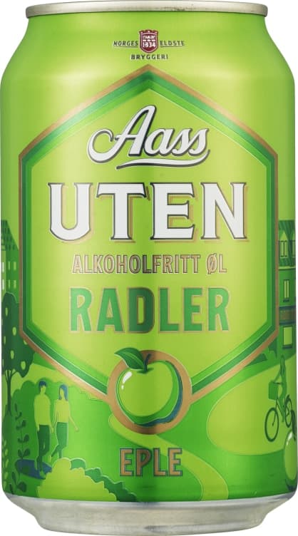 Aass uten Radler Eple 330ml boks