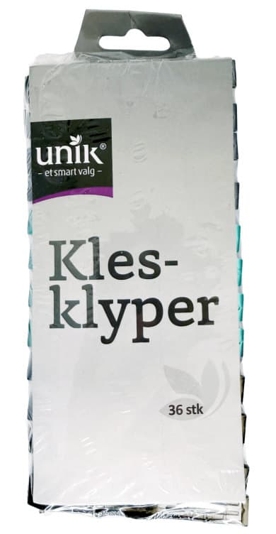 Klesklyper Plast 36stk Unik