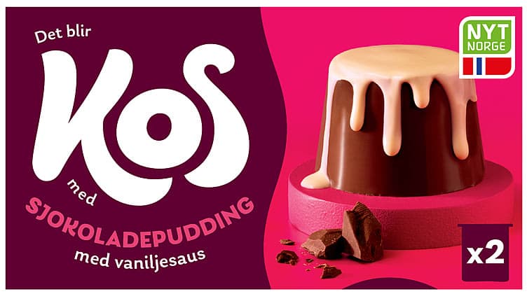 Sjokoladepudding m/Vaniljesaus 2x155g Kos 2 stk