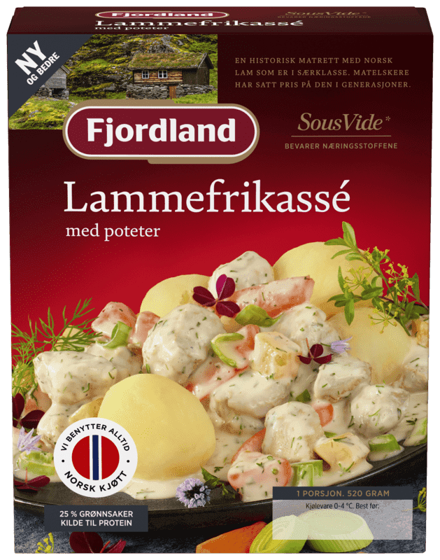 Fjordland Lammefrikassé med Poteter 520g