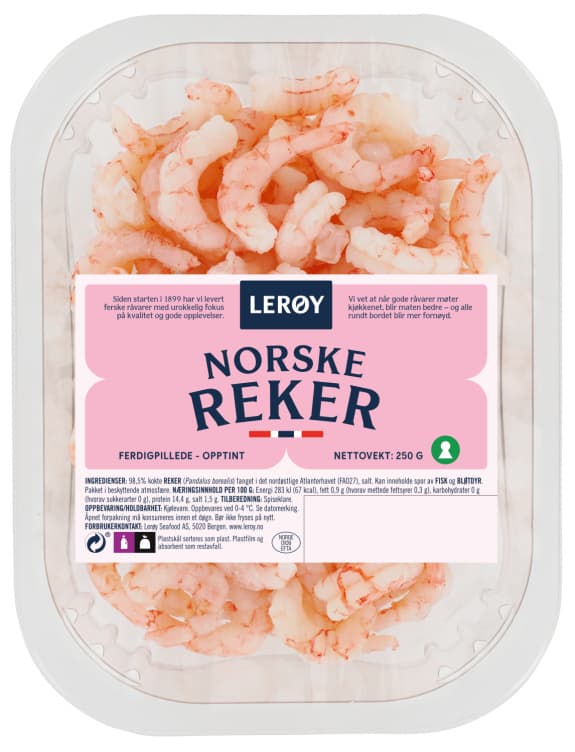 Reker Norske Ferdigpillede 250g Lerøy