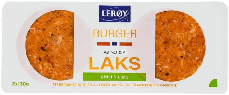 Lakseburger med Chili&Lime 260g Lerøy