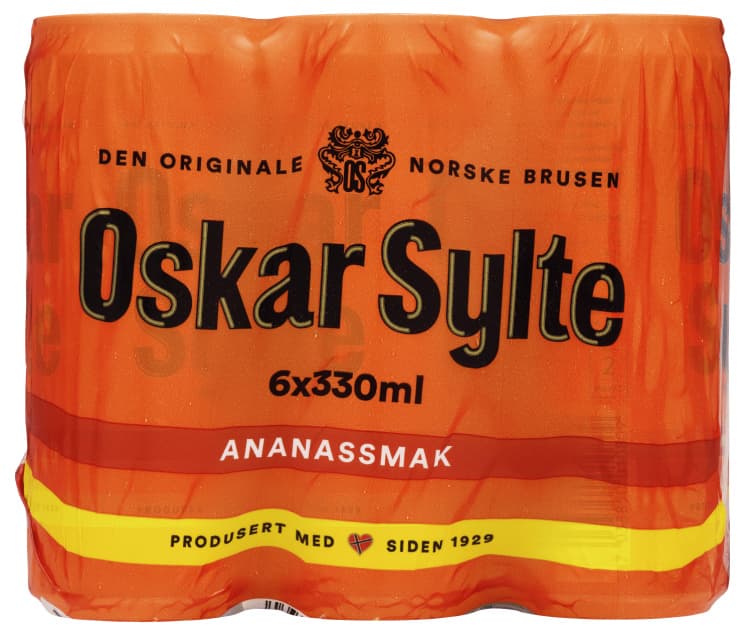 Ananasbrus 0,33lx6 boks Oskar Sylte 1980 ml