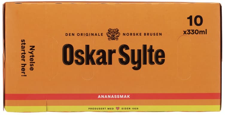 Ananasbrus 0,33lx10 boks Oskar Sylte 3300 ml