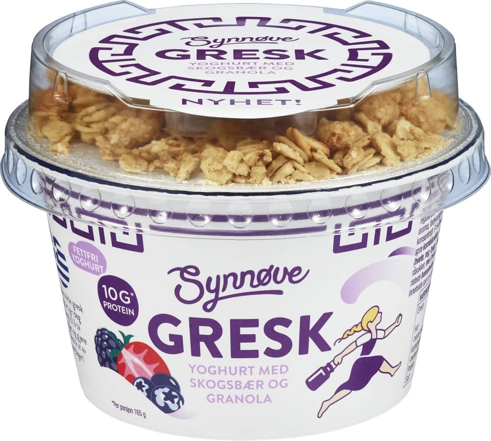 Gresk yoghurt Skogsbær og granola, 165 g