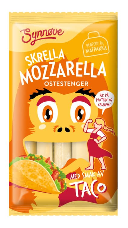 Mozzarella Skrella Ostestenger 100g Synnøve