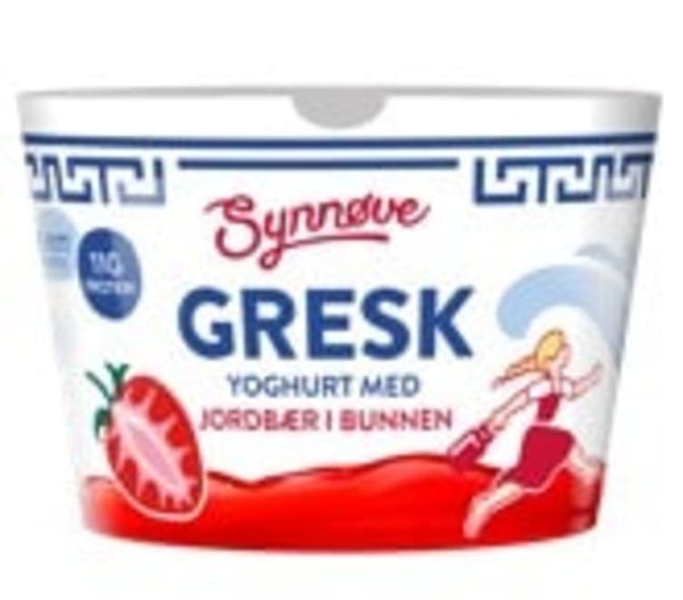 Yoghurt Gresk Bringebær&Blåbær 150g Synnøve