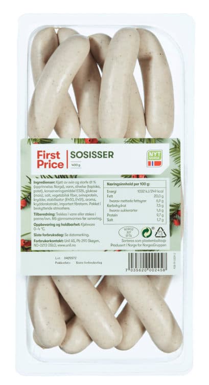 Sosisser 400g First Price