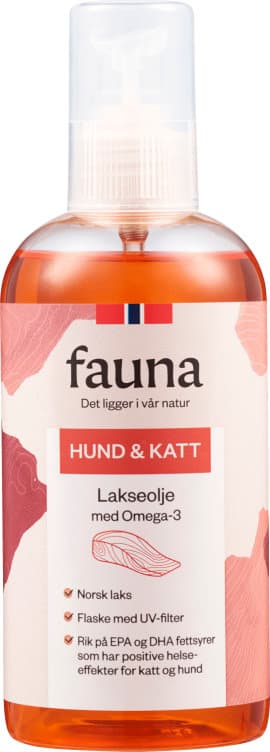 Fauna Lakseolje m/Omega-3 til Hund&Katt 300ml