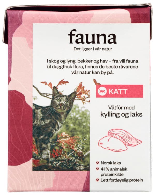 Fauna Katt Våtfor Kylling&Laks 365g