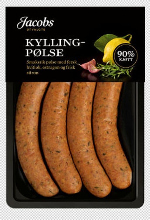 Kyllingpølse Sitron&Estragon 260g Idsøe/Jacobs