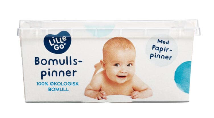 Bomullspinner med Papirpinner 60stk Lillego