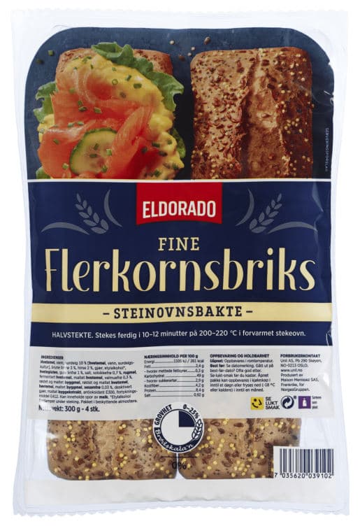Flerkornbriks Steinovnsbakte 4x75g Eldorado 300 g