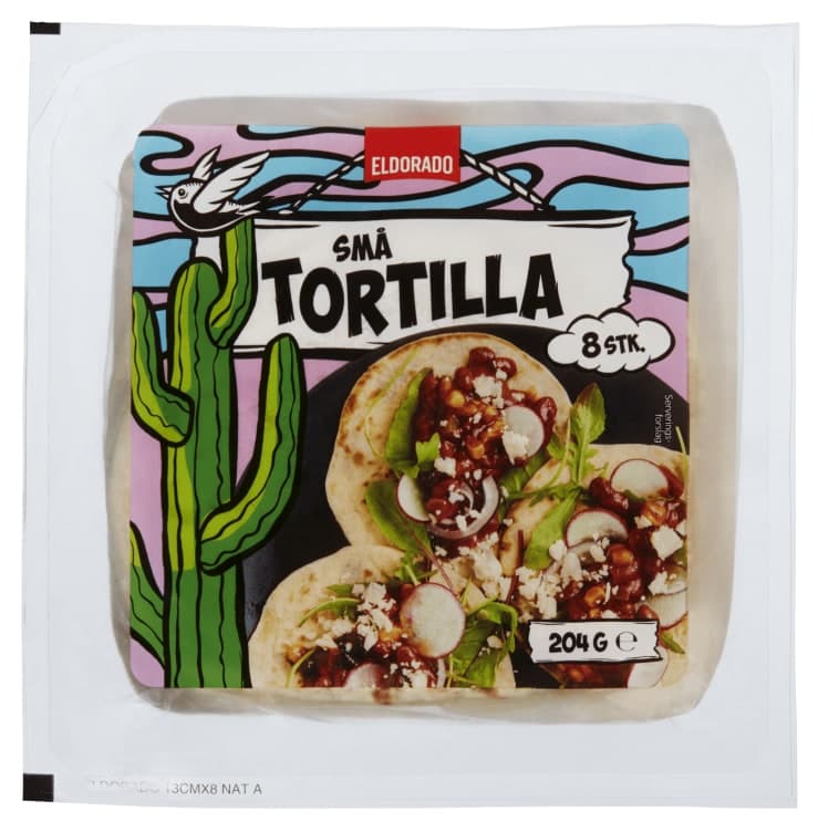 Tortilla Soft Hvete 13cm 8stk 200g Eldorado