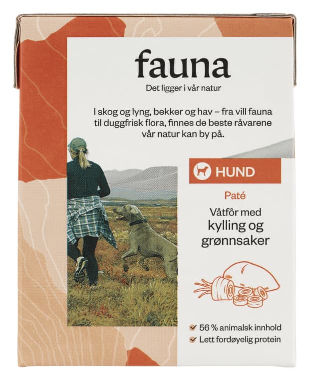Fauna Hund Våtfor Kylling&Grønnsaker 375g