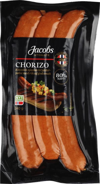 Chorizo 80% 240g A.Idsøe/Jacobs Utvalgte