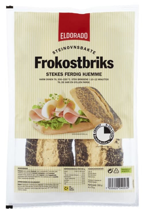 Frokostbriks Steinovnsbakt 4x75g Eldorado 300 g