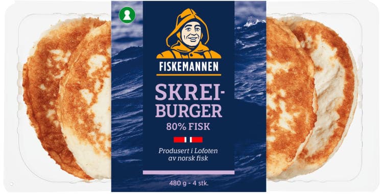 Skreiburger 80% 480g Fiskemannen