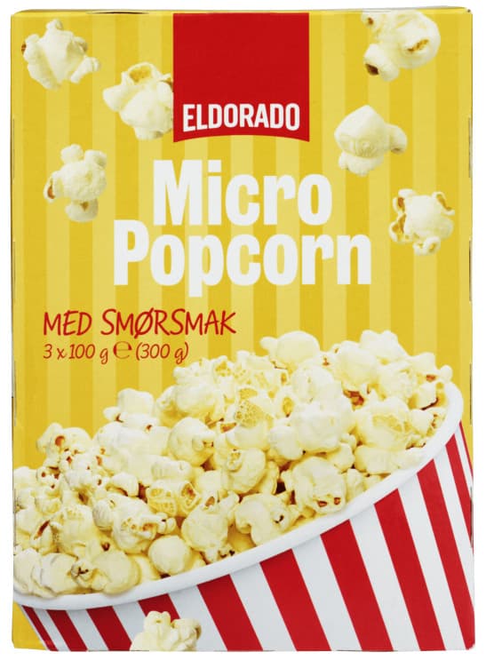 Micropopcorn m/Smør 300g Eldorado