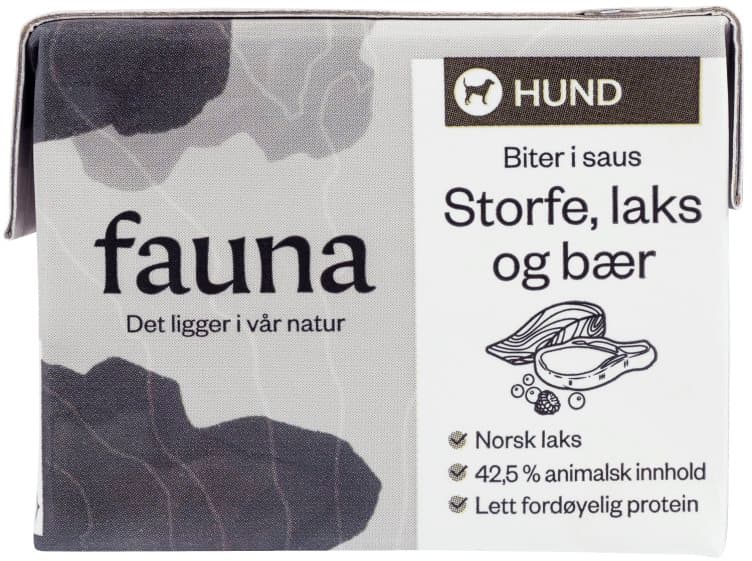 Fauna Hund Våtfor Storfe&Bær 90g