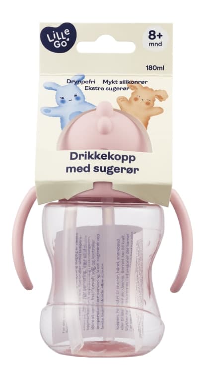 Drikkekopp m/Sugerør 180ml Lillego 1 stk