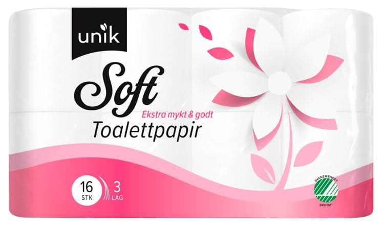 Toalettpapir Soft 16rl Unik 16 stk