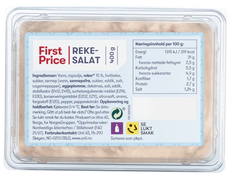 Rekesalat 400g First Price