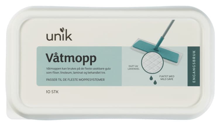 Våtmopp 10stk Unik