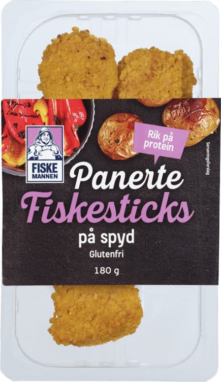 Fiskespyd Panert 3stk Fiskemannen