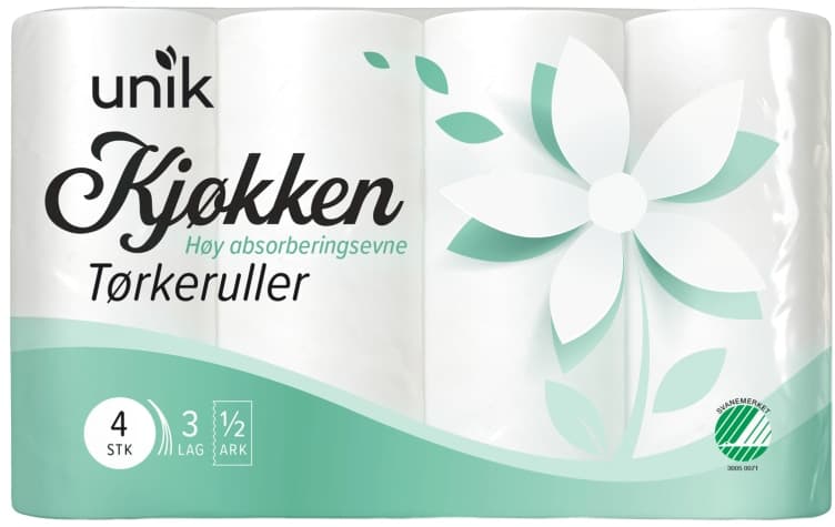 Tørkerull Kjøkken 4rl Unik 4 stk