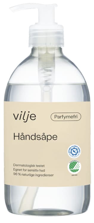 Vilje Håndsåpe Parfymefri 500ml