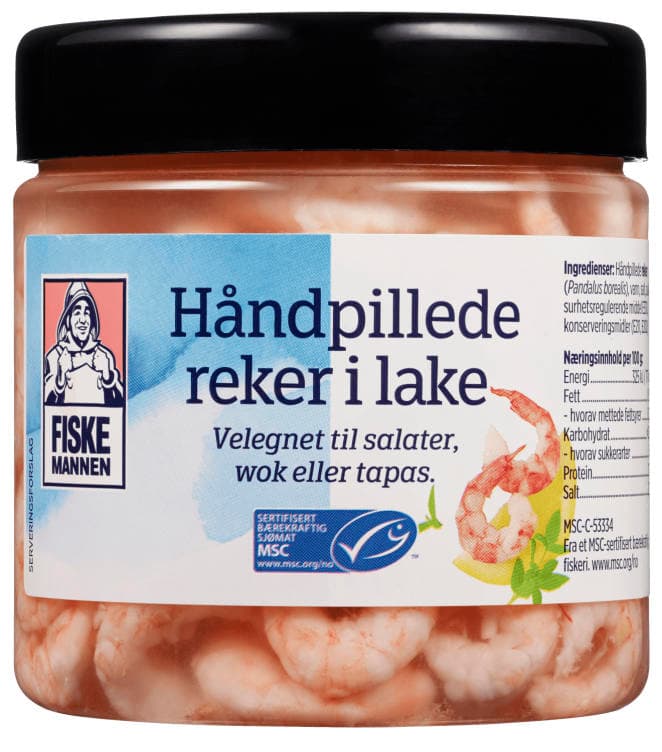 Reker i Lake Msc Håndpillede 510g Fiskemannen