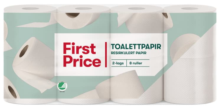Toalettpapir 8rl First Price 8 stk