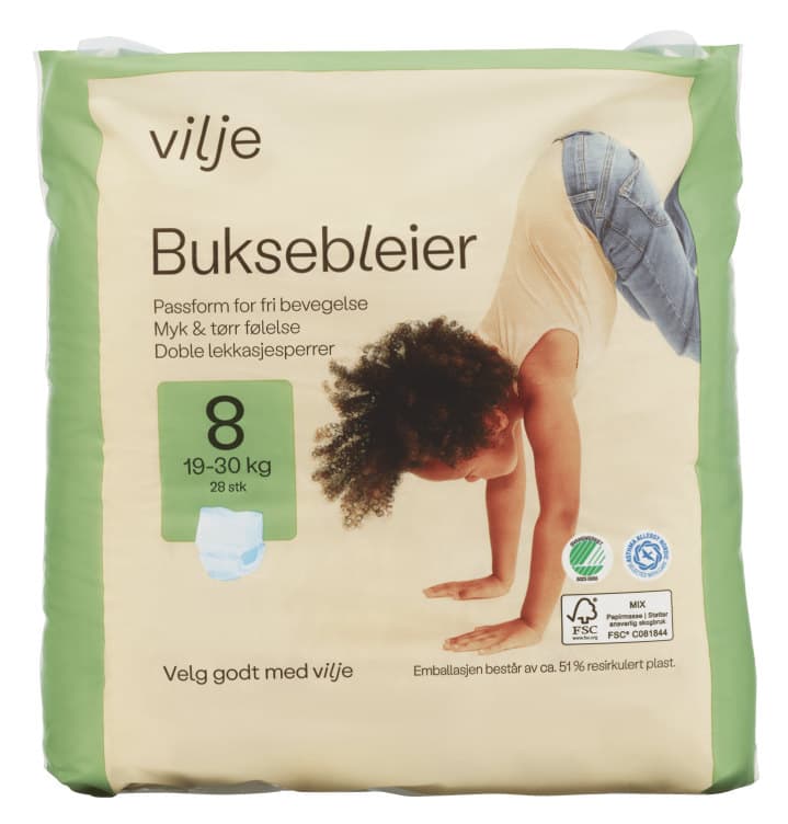 Buksebleie Str 8 28stk Vilje